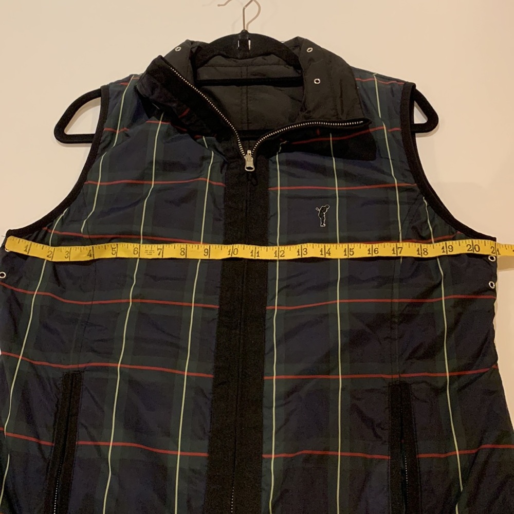 Golfino Reversible Vest--Green/Navy Tartan Plaid/Black Size 12 Never Worn - Picture 13 of 14